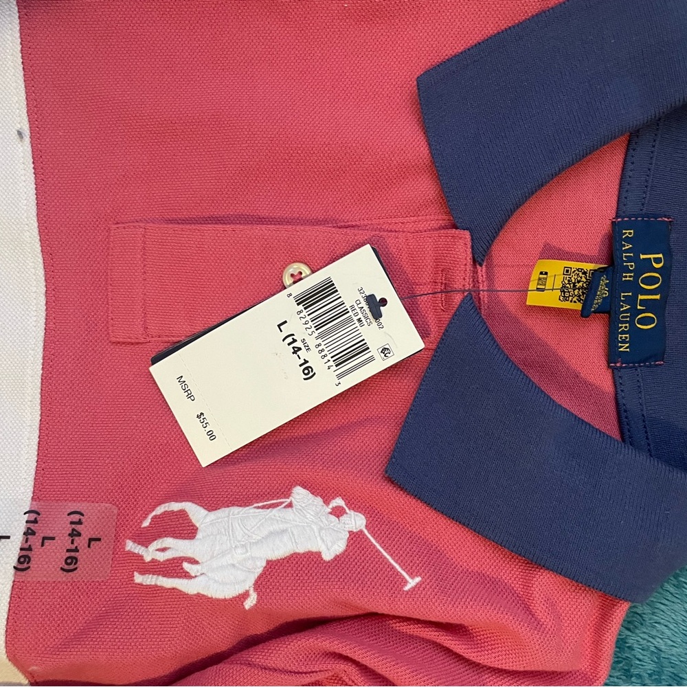 Polo Ralph Lauren Red and Blue Polo Shirt
